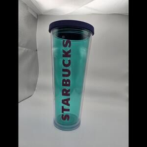 Starbucks Tumbler Venti Teal and Pink 2014 24oz. Rare